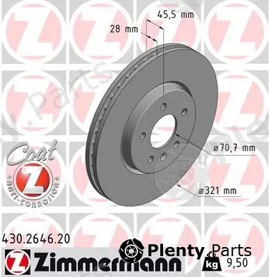 Zimmermann 430.2646.20 — Brake Disc COAT Z