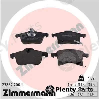 Zimmermann 23832.200.1 — Brake Pad Set, disc brake