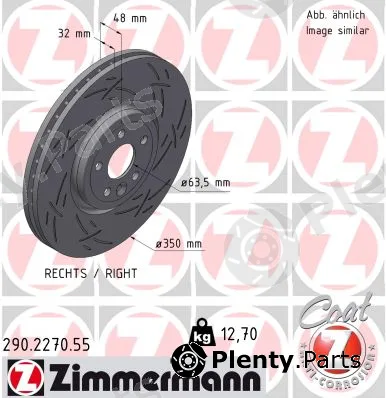 Zimmermann 290.2270.55 — Brake Disc BLACK Z