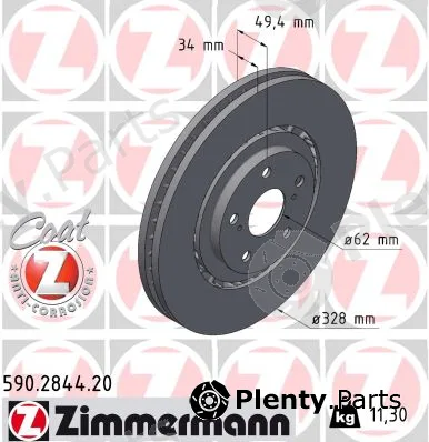 Zimmermann 590.2844.20 — Brake Disc COAT Z