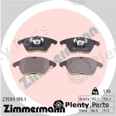 Zimmermann 23589.190.1 — Brake Pad Set, disc brake