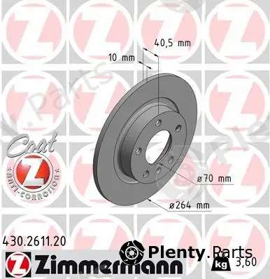Zimmermann 430.2611.20 — Brake Disc COAT Z