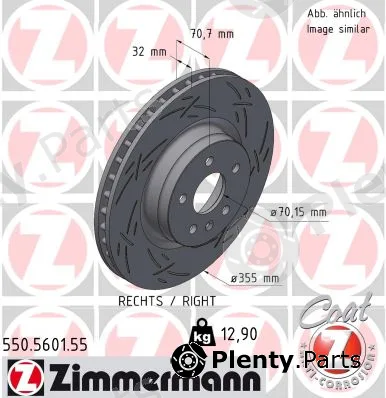 Zimmermann 550.5601.55 — Brake Disc BLACK Z