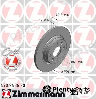 Zimmermann 470.2436.20 — Brake Disc COAT Z