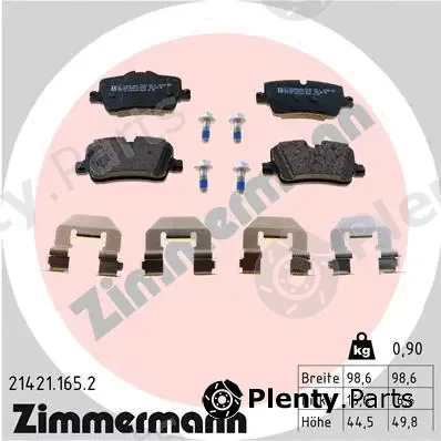 Zimmermann 21421.165.2 — Brake Pad Set, disc brake
