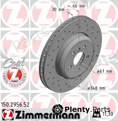 Zimmermann 150.2956.52 — Brake Disc SPORT BRAKE DISC COAT Z