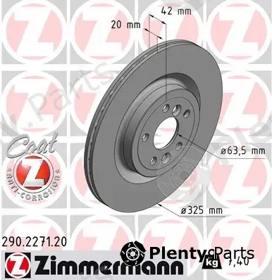Zimmermann 290.2271.20 — Brake Disc COAT Z