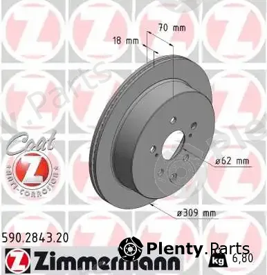 Zimmermann 590.2843.20 — Brake Disc COAT Z