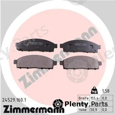 Zimmermann 24529.160.1 — Brake Pad Set, disc brake