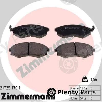 Zimmermann 21725.170.1 — Brake Pad Set, disc brake