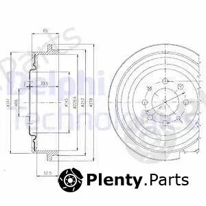 Delphi BF273 — Brake Drum