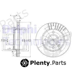 Delphi BG2440C-18B1 — Brake Disc