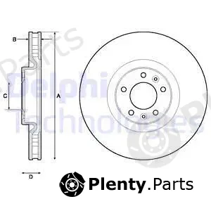 Delphi BG4716C — Brake Disc