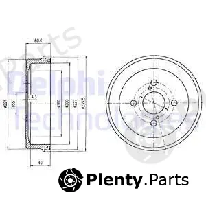 Delphi BF412 — Brake Drum