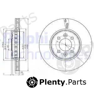 Delphi BG4536C — Brake Disc
