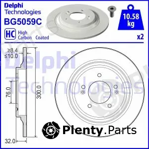 Delphi BG5059C — Brake Disc