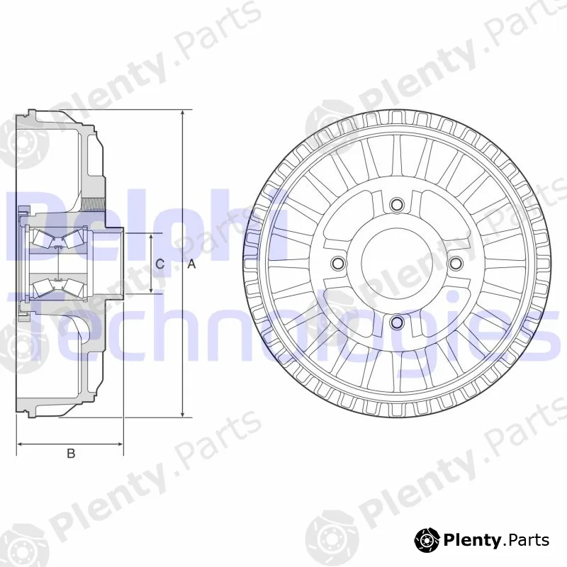 Delphi BFR621 — Brake Drum