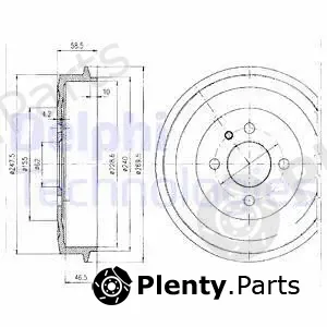 Delphi BF156 — Brake Drum