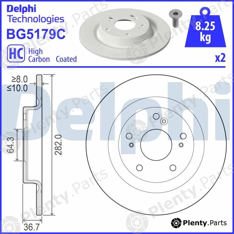 Delphi BG5179C — Brake Disc