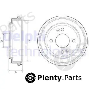Delphi BF551-C — Brake Drum