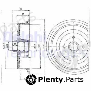 Delphi BF182 — Brake Drum