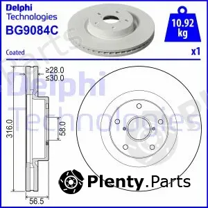 Delphi BG9084C — Brake Disc