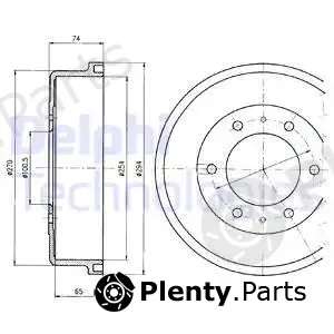 Delphi BF416 — Brake Drum