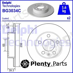 Delphi BG3034C-18B1 — Brake Disc