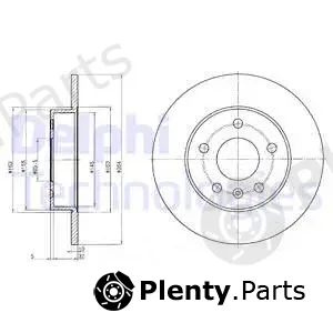 Delphi BG3406 — Brake Disc
