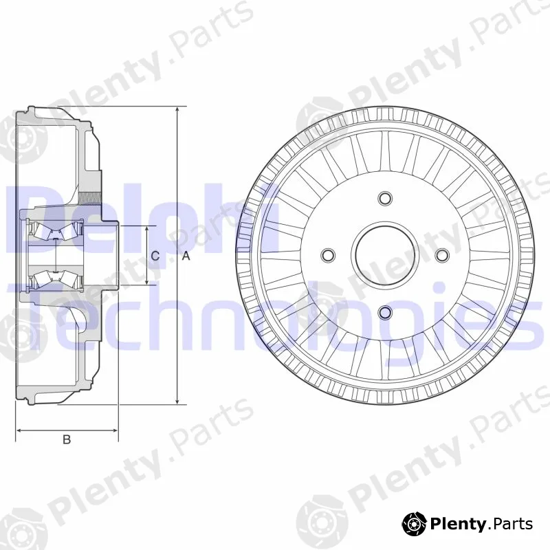 Delphi BFR768 — Brake Drum
