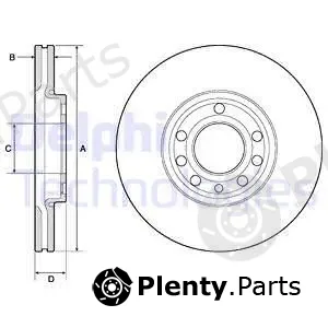 Delphi BG3713 — Brake Disc