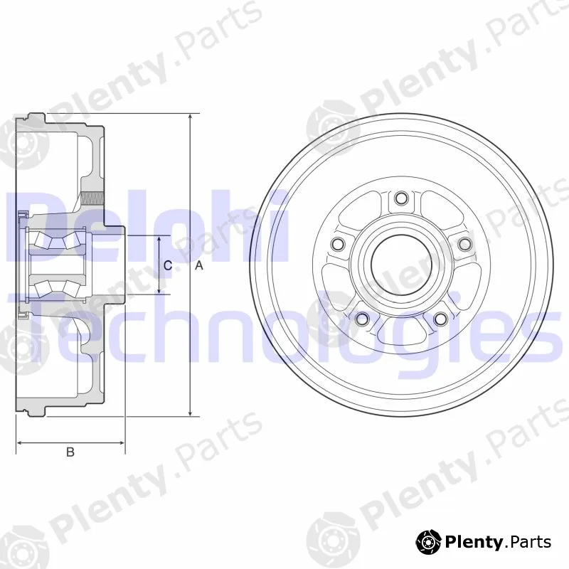 Delphi BFR611 — Brake Drum