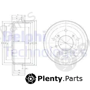 Delphi BF166 — Brake Drum