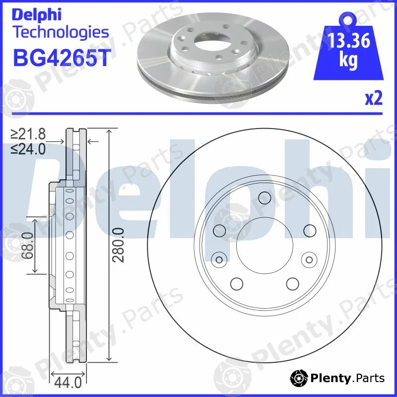 Delphi BG4265T — Brake Disc