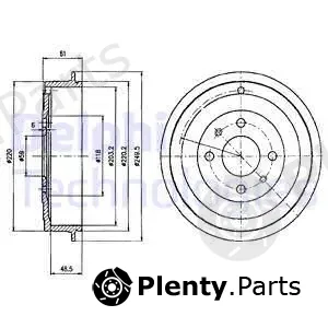 Delphi BF413 — Brake Drum