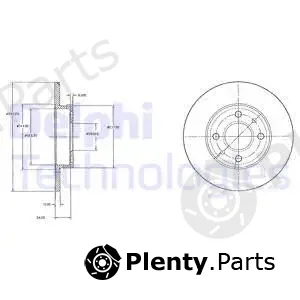 Delphi BG2458C — Brake Disc