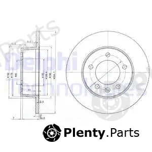 Delphi BG3681C — Brake Disc