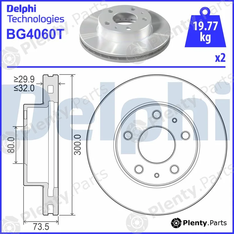 Delphi BG4060T — Brake Disc