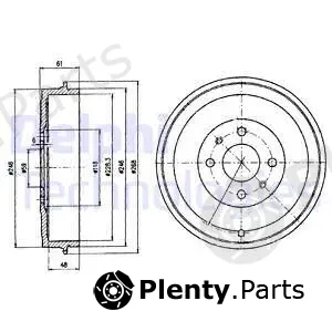Delphi BF379 — Brake Drum