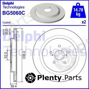 Delphi BG5060C-18B1 — Brake Disc