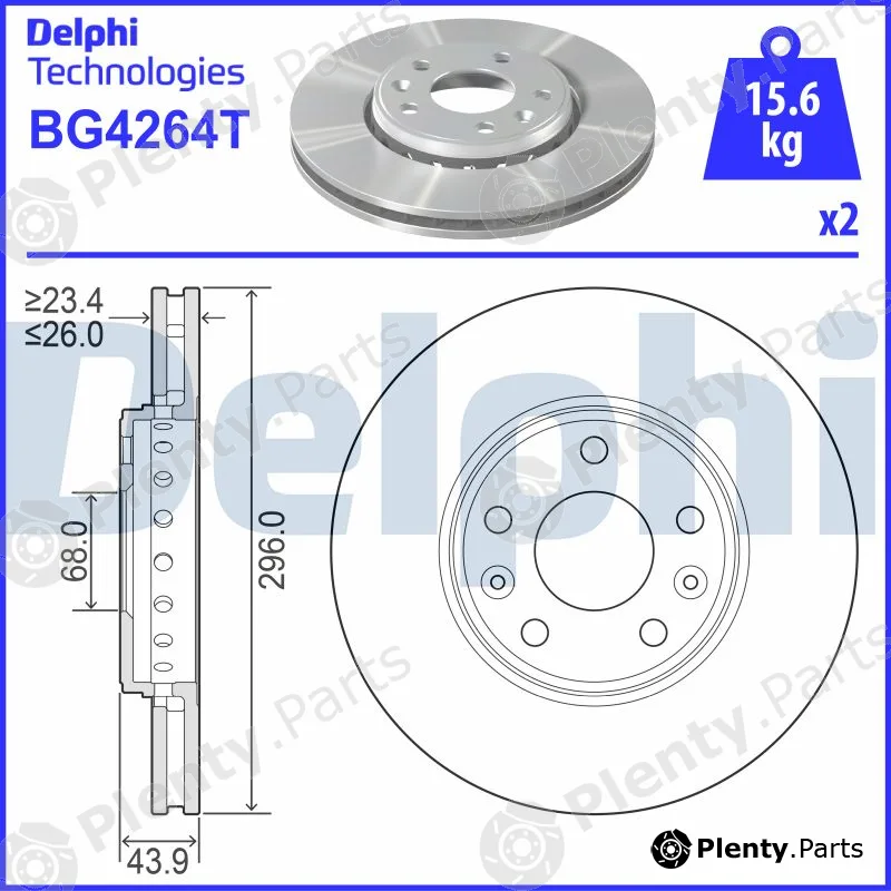 Delphi BG4264T — Brake Disc