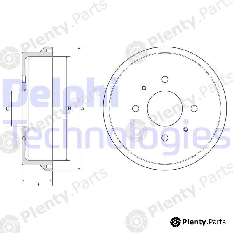 Delphi BF604 — Brake Drum