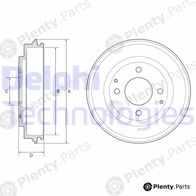 Delphi BF632 — Brake Drum