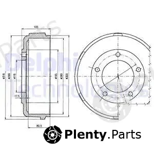 Delphi BF478 — Brake Drum