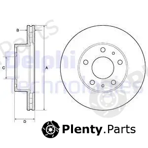 Delphi BG3841 — Brake Disc