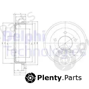 Delphi BF168 — Brake Drum