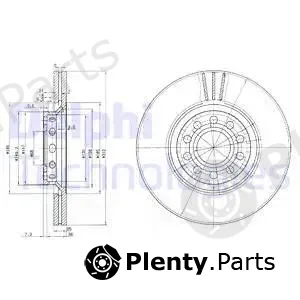 Delphi BG3657C-18B1 — Brake Disc
