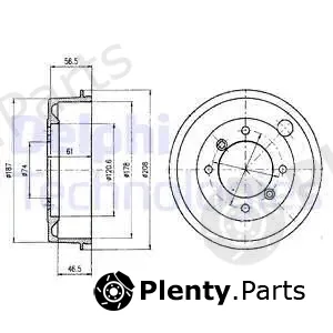 Delphi BF1 — Brake Drum