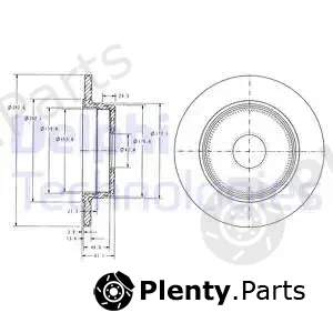 Delphi BG2510C — Brake Disc