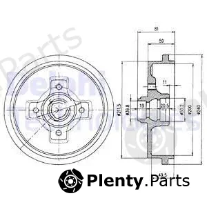 Delphi BF310 — Brake Drum